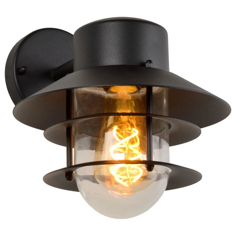 Zico wandlamp in zwart E27 IP44