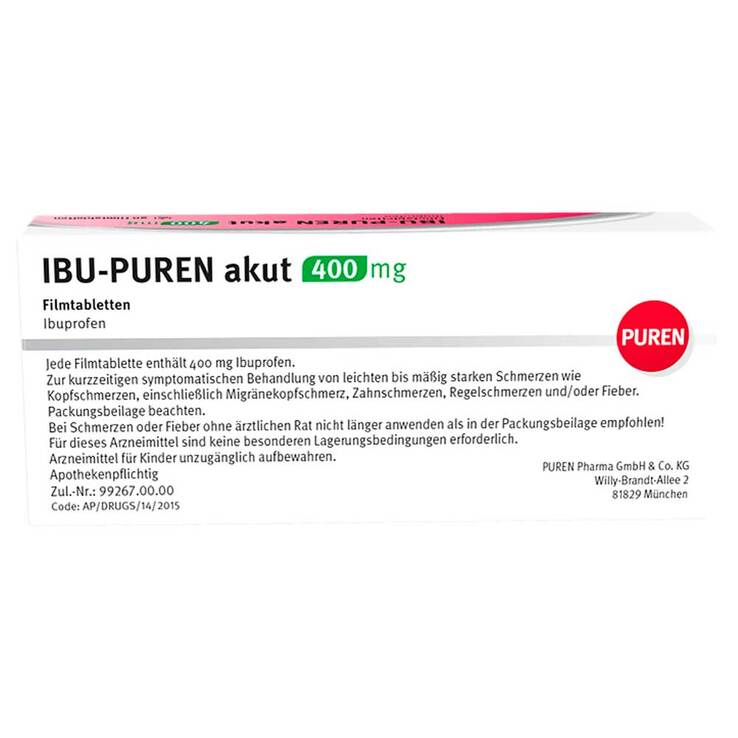 Ibu-Puren akut 400 mg Filmtabletten, 20 St