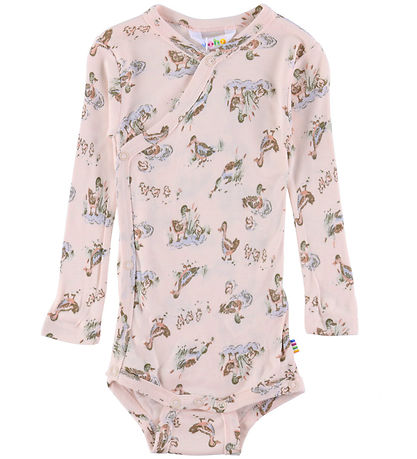 Joha Wickelbody l/ä - Viskose/Bambus - Rosa m. Enten