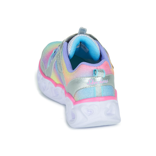 Skechers - HEART LIGHTS RAINBOW LUX Plata / Rosa