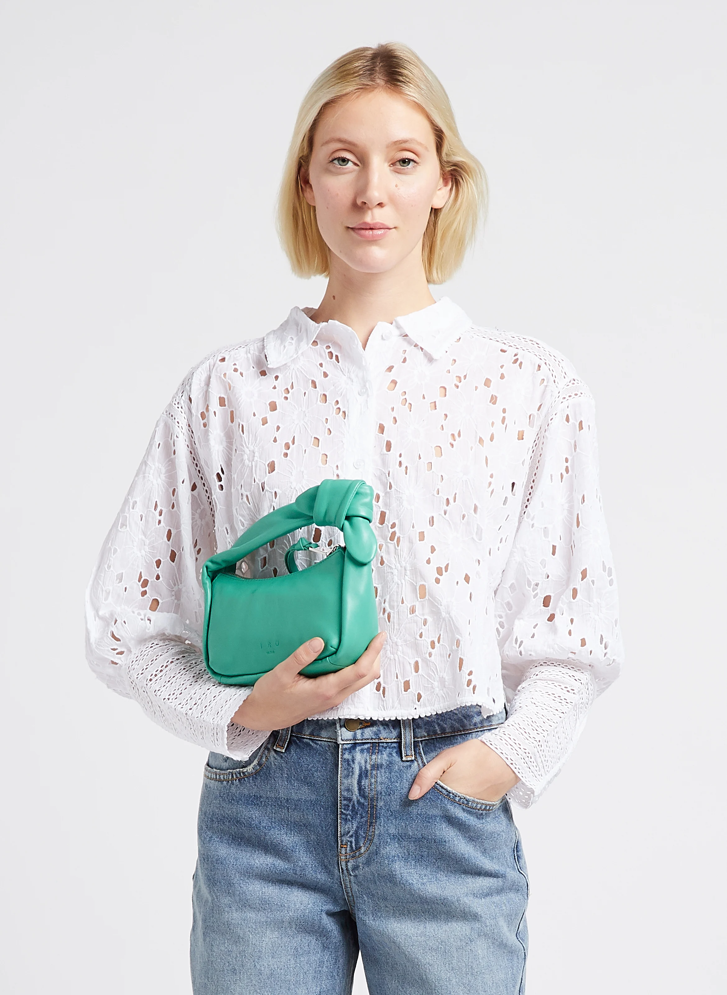 NOUEBABY - Sac à main en cuir d'agneau| Vert