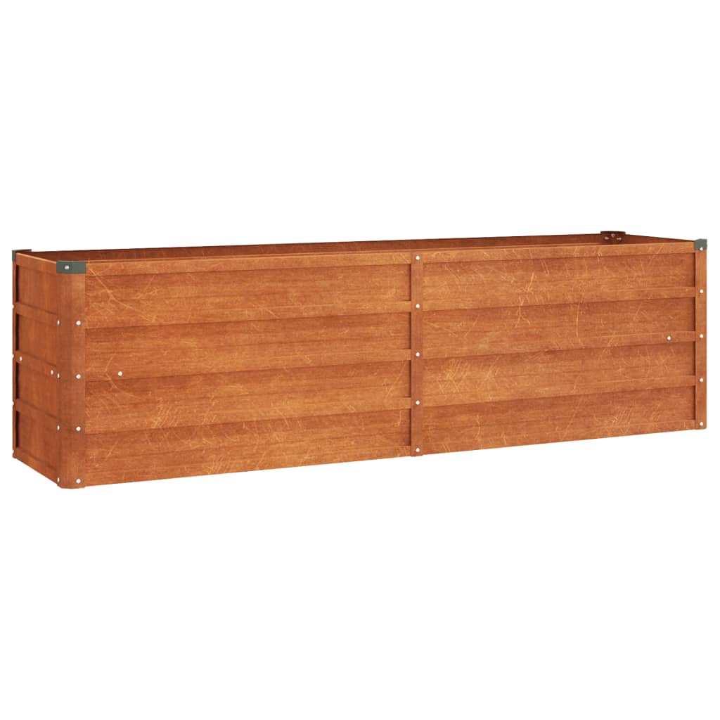 vidaXL Canteiro de flores em aço Corten enferrujado, 100x40x45 cm