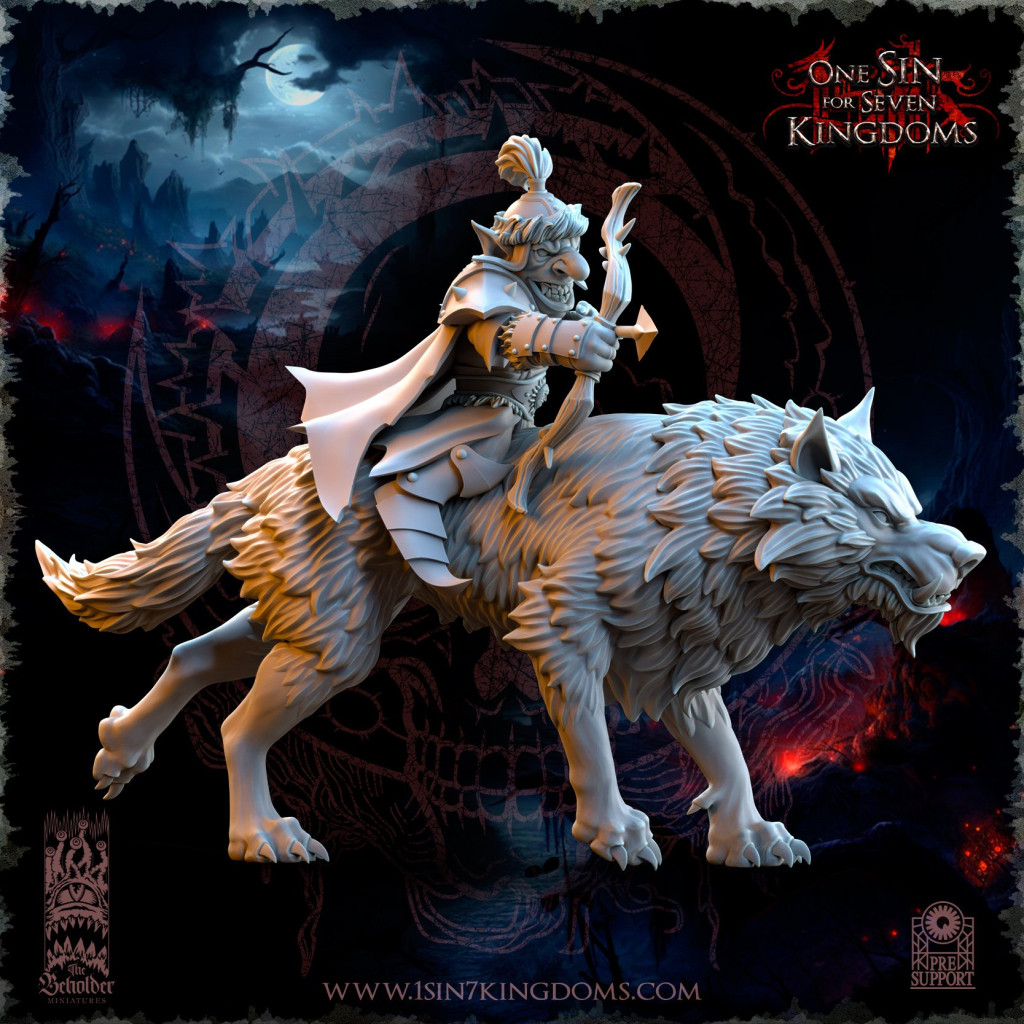 The Beholder Miniatures - Gobelins - Archers Chevaucheurs de Loups