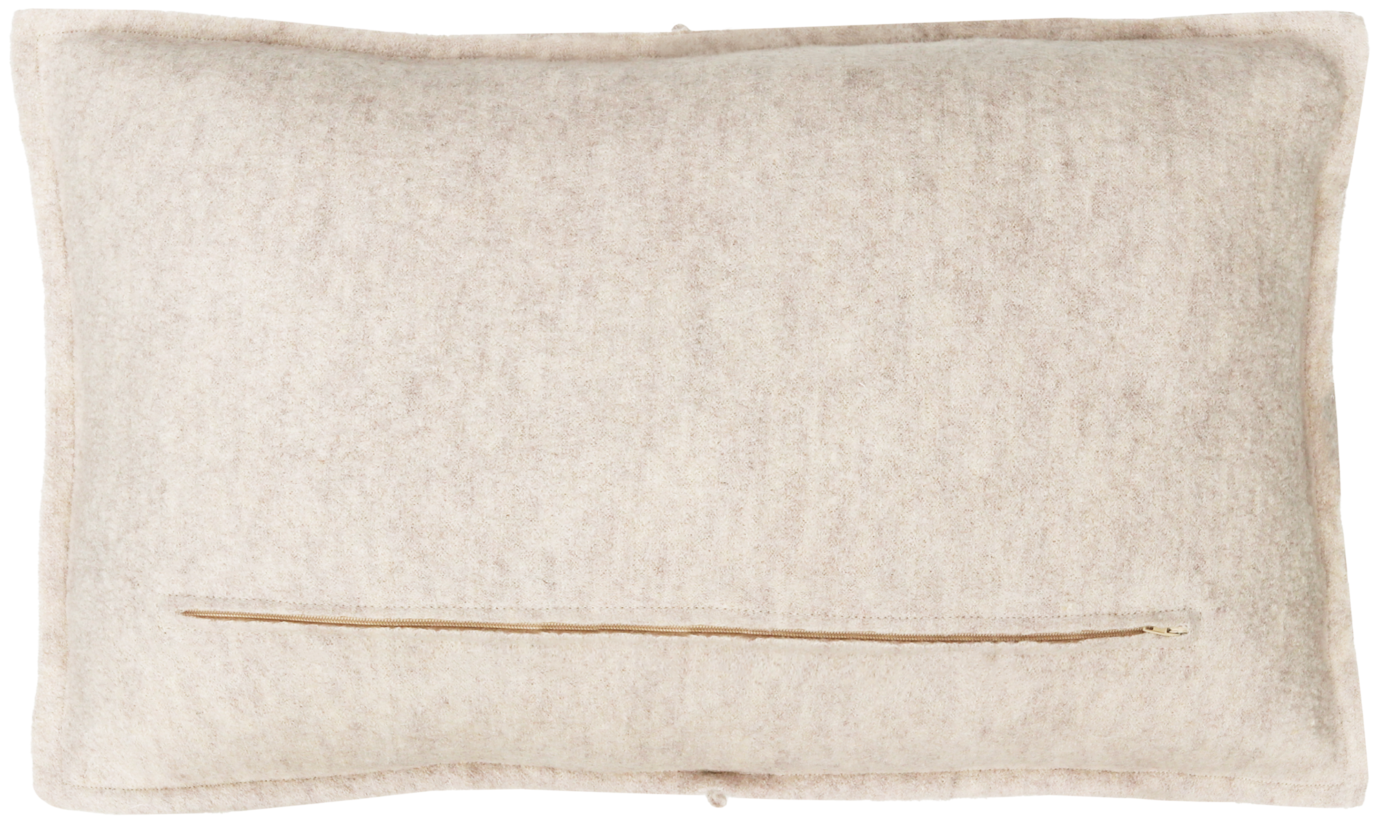 kussen boiled wool naad kiezel rechthoek