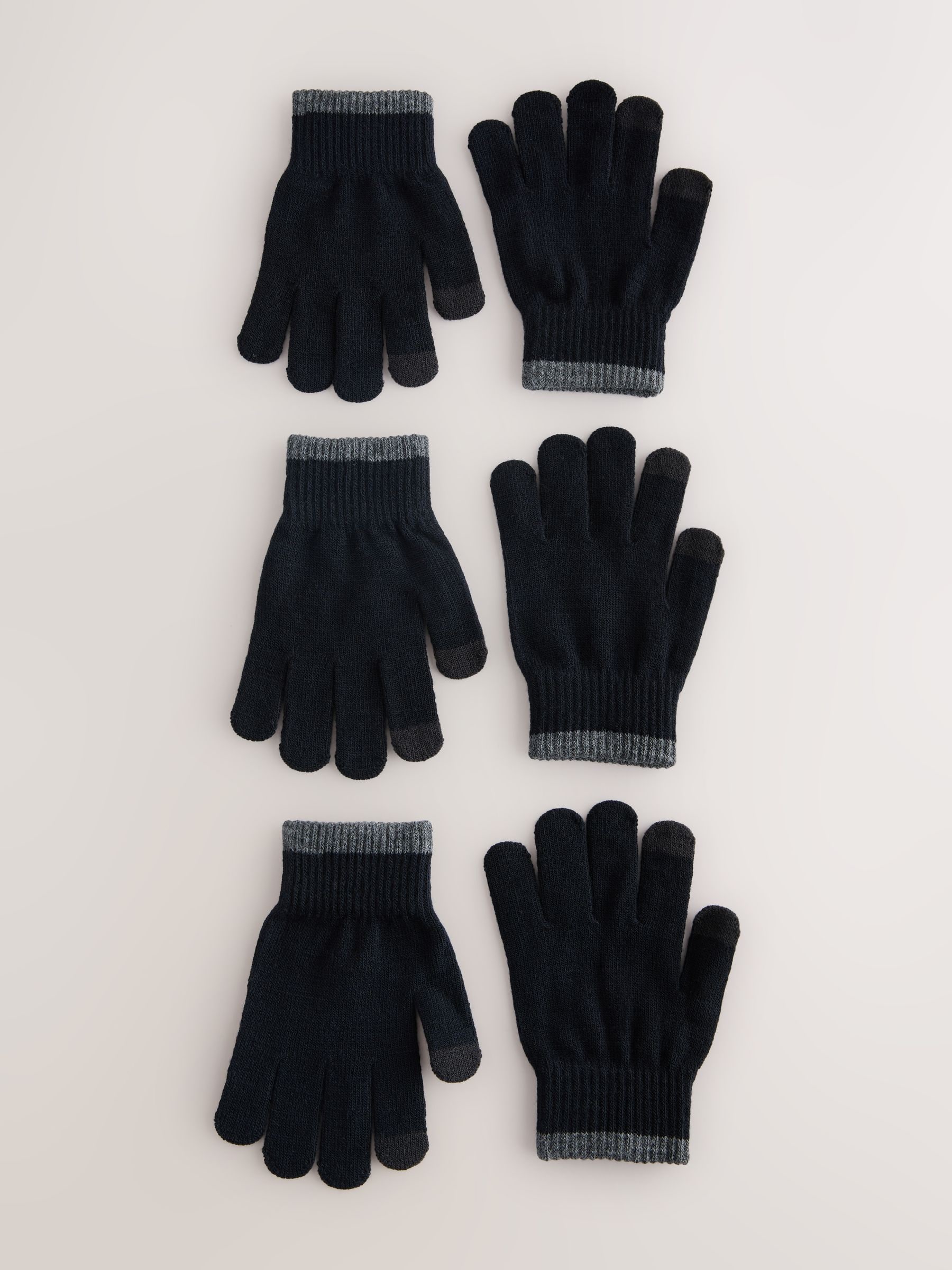 Zwart - Magic handschoenen 3 paar (3-16jr)
