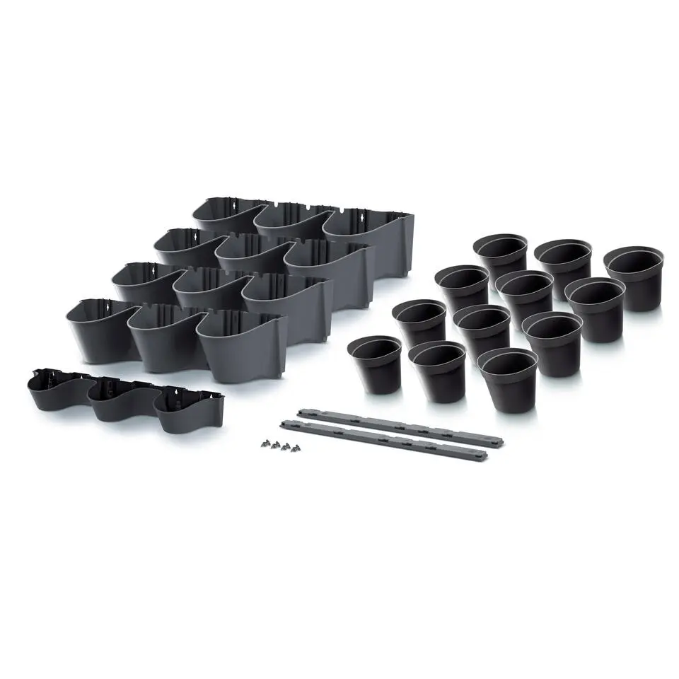 Prosperplast Plantenpotten - antraciet - L67 x B18 x H57cm