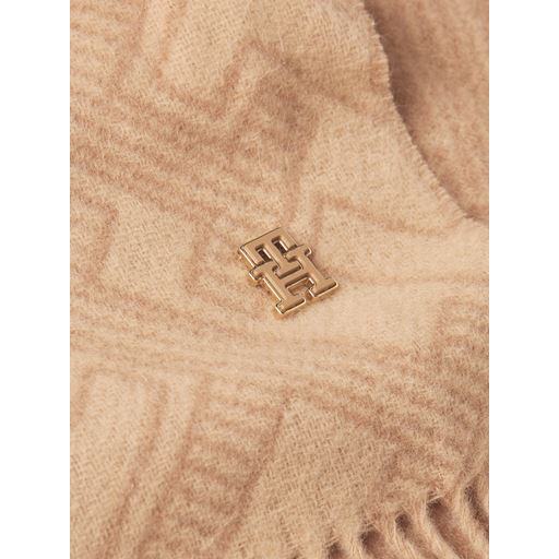 Tommy Hilfiger Monogram Wool Halstørklæde, Camel