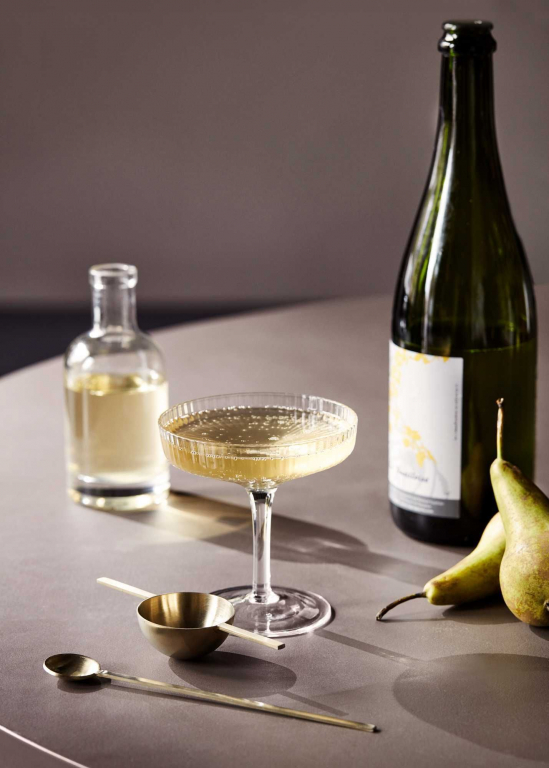 Ferm Living Ripple champagne glas set van 2 Clear