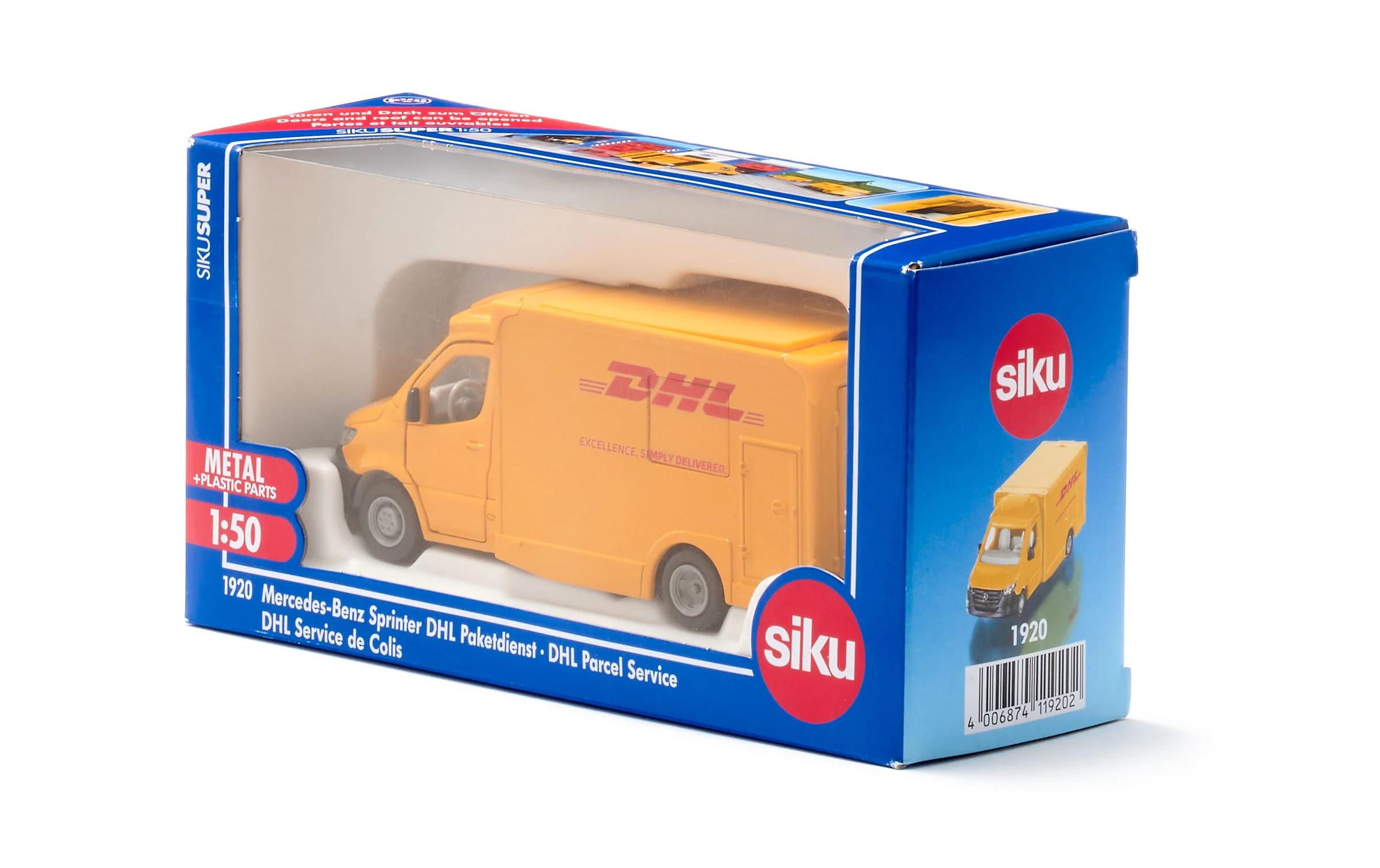 Lieferwagen Mercedes-Benz Sprinter DHL 1:50DHL Paketdienst Mercedes Benz Sprinter Lieferwagen Modell