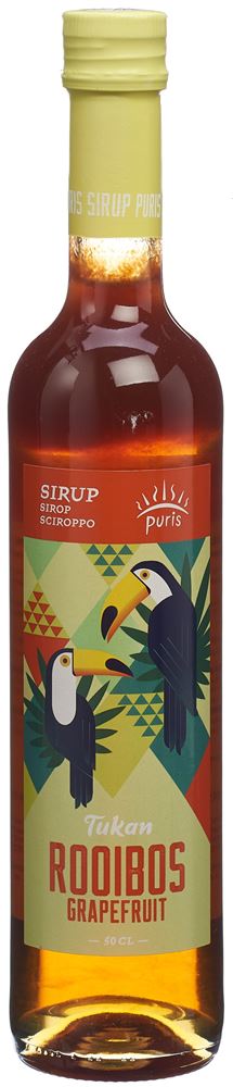 PURIS Sirup<br>6 × 50 cl, Glasflasche, Sirup, Tukan