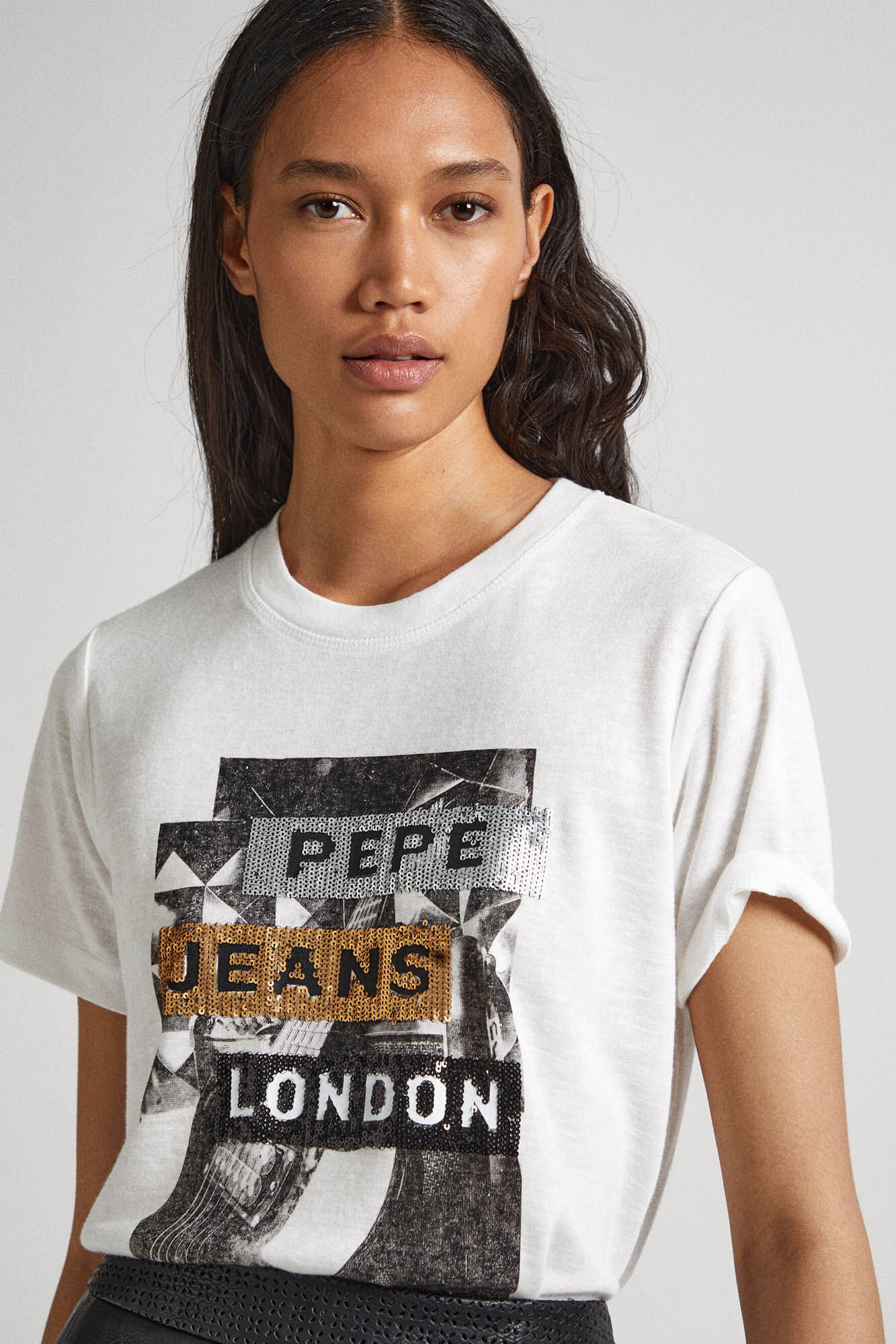 Camiseta com estampa fotográfica