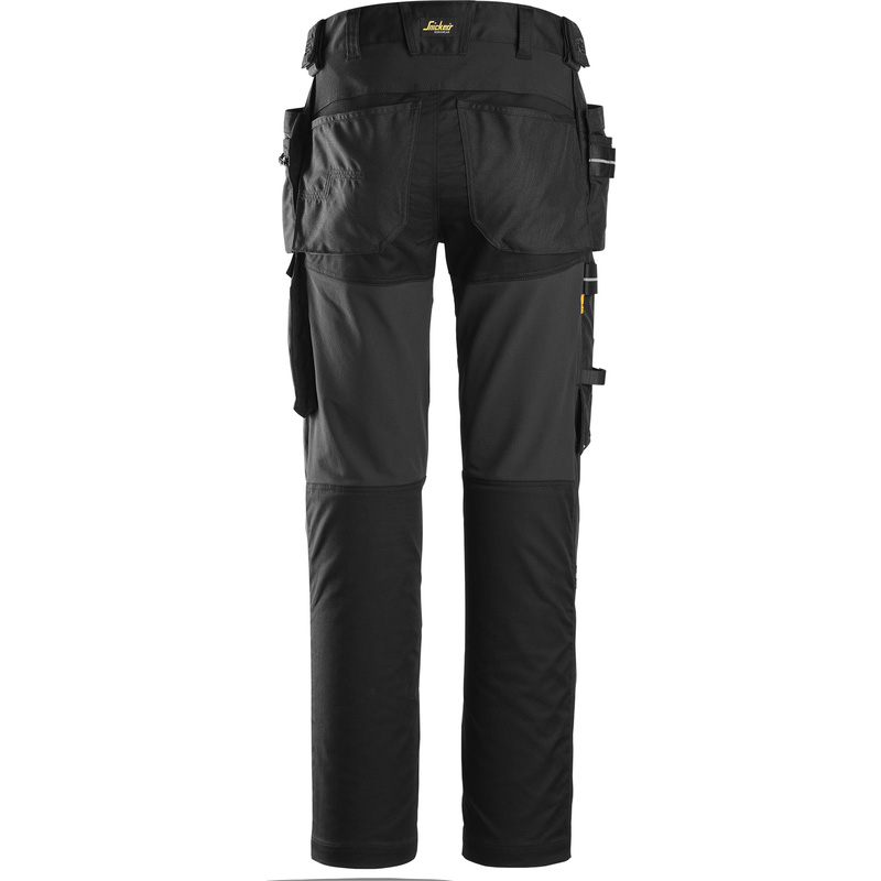 Snickers 6590 AllroundWorkwear capsulized™ stretchbroek met kniebeschermers en holsterzakken 50 zwart
