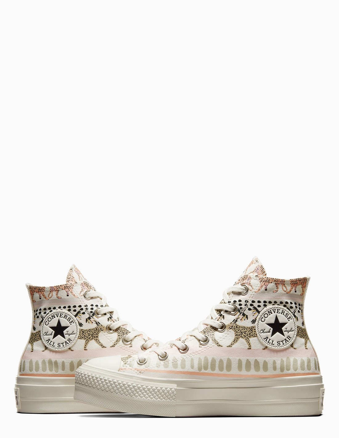 converse Sneakers compensées Femme ctas lift hi imprimé animalier