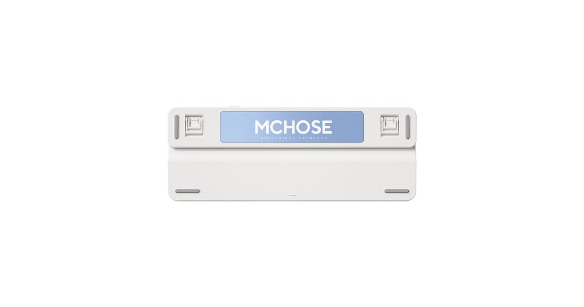 MCHOSEK99 Sky Blue Icy Creamsicle Wireless Gasket Mount Mechanical, toetsenbord  (Wit/lichtblauw, US lay-out, Kailh Box Icy Creamsicle, 98%, RGB, Hot swap, Double-Shot PBT, draadloos / Bluetooth / USB-C)