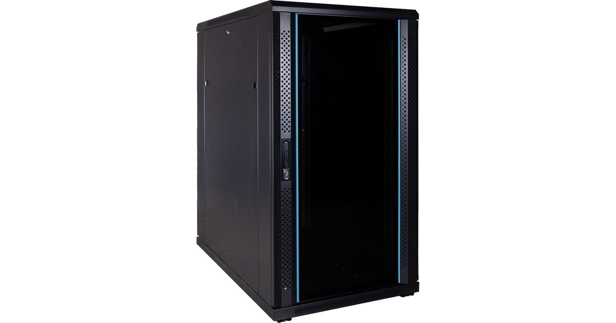 DSI22U serverkast met glazen deur - DS6022 server rack  (Zwart, 600 x 1000 x 1200mm)