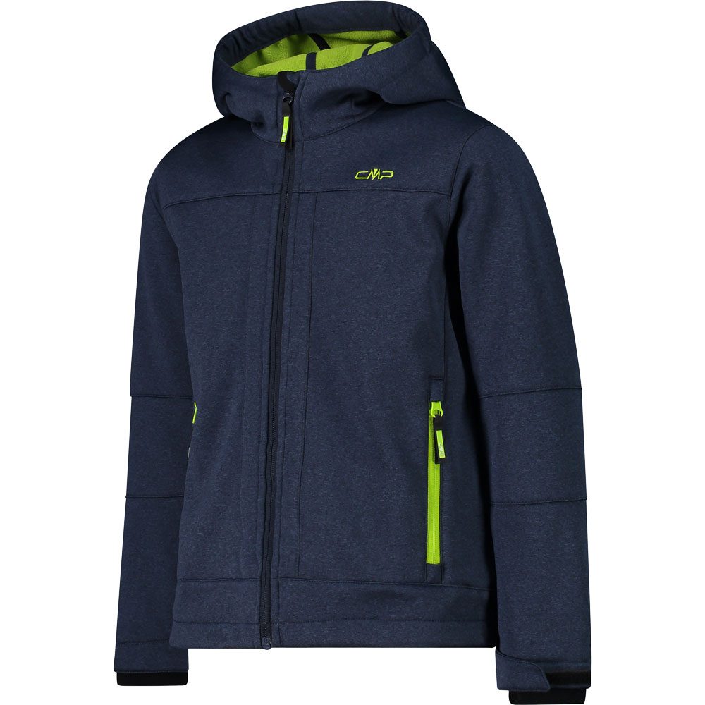CMP Fix Hood Softshelljacke Kinder blue melange