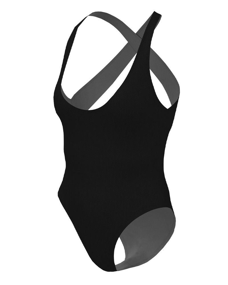 Maillot de bain 1 pièce Nike Crossback Noir pour femme