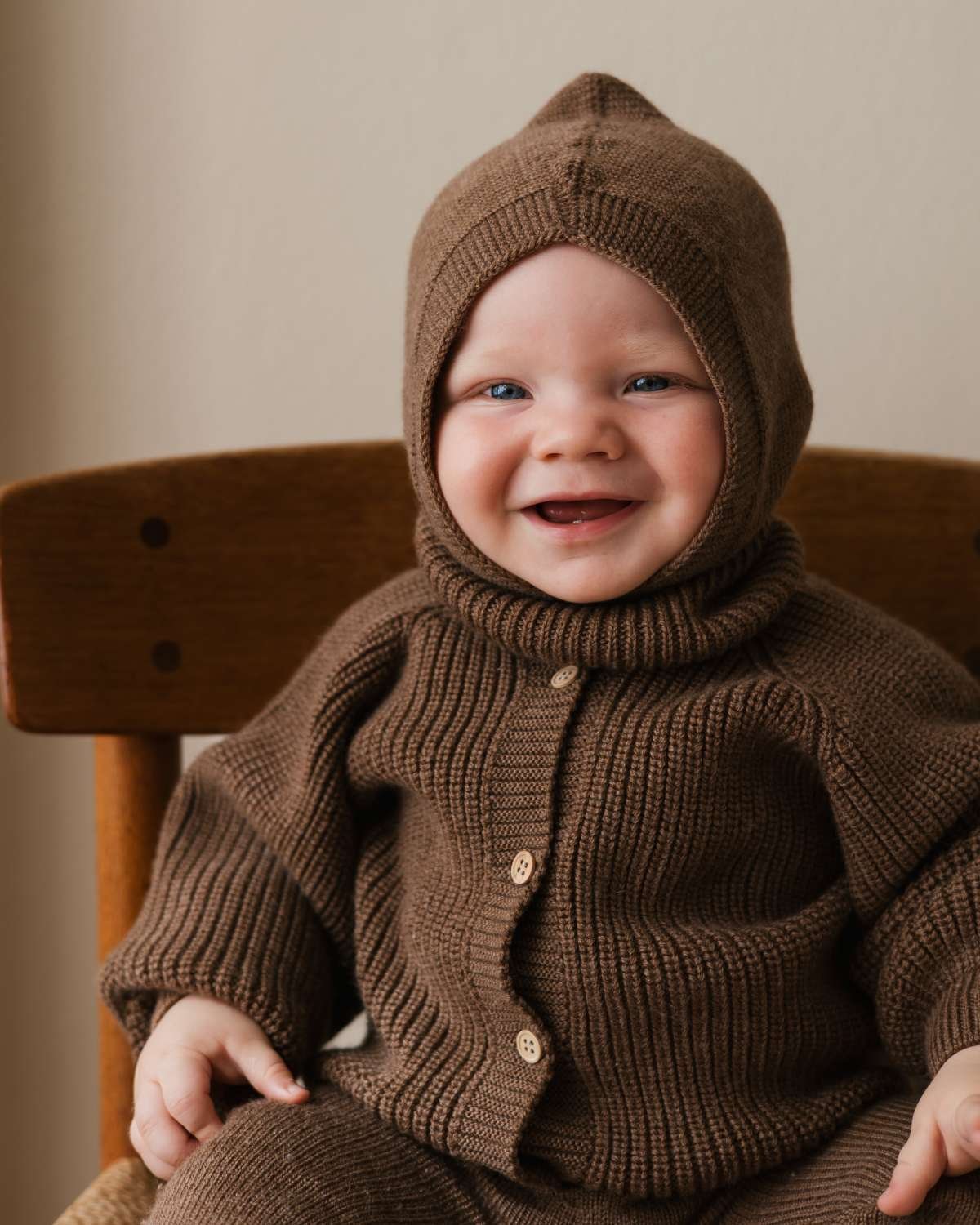 Ullcardigan Baby – 100% Merino, Ubehandlet Ull | Cardigan Inga