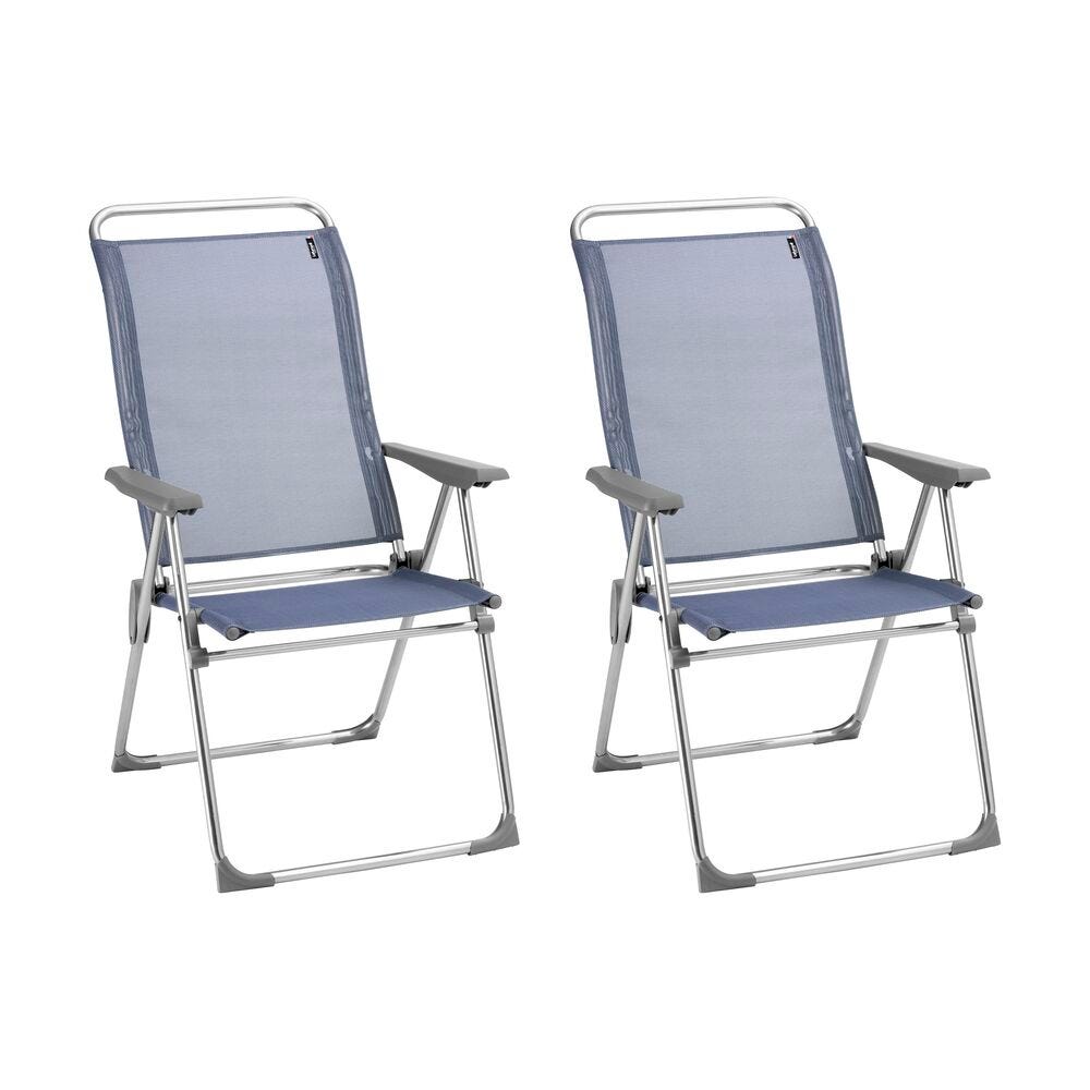 Set aus 2 Mehrpositions-Campingsesseln Alu Cham Batyline® Iso Ocean