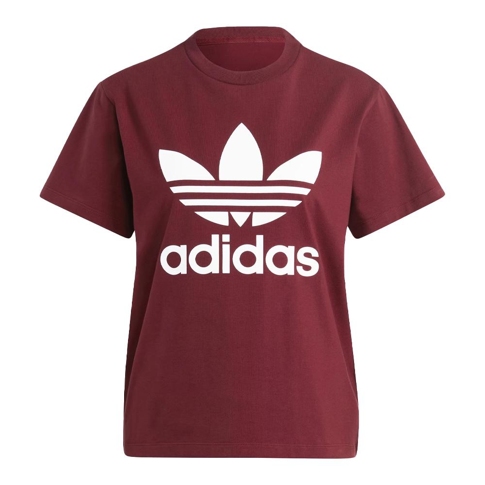 Adidas T-shirt Bordeaux Femme Adidas Trefoil IB7422