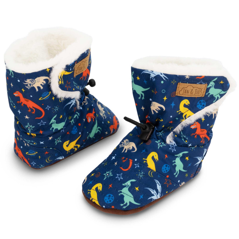 Jan and Jul Jan and Jul Stay-Put Winter Booties Space Dinos