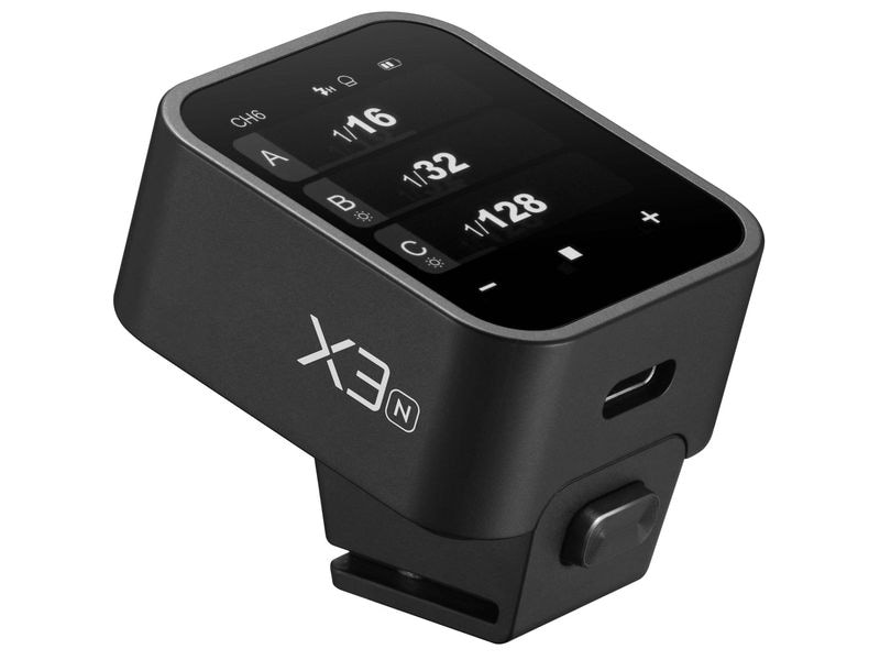 Godox Fernauslöser X3 -N TTL für Nikon Drahtloser TTL-Blitzauslöser mit OLED-Touchscreen für Nikon