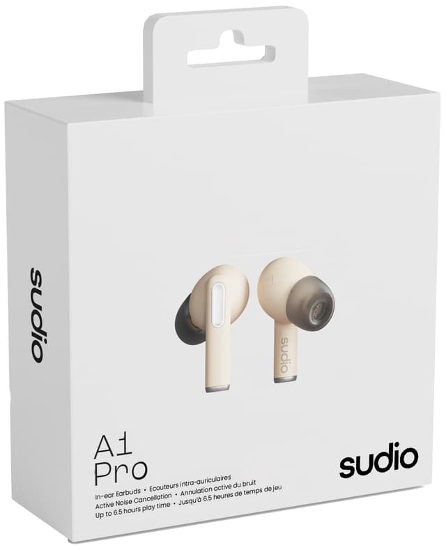 Sudio A1 Pro true wireless in-ear høretelefoner (sandfarvet)