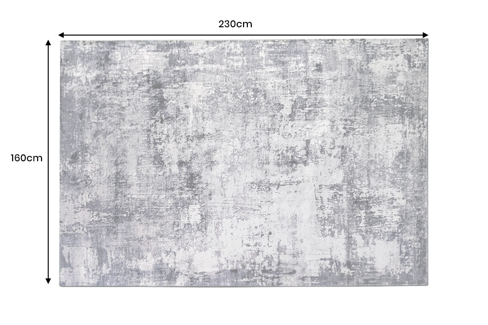 Design Teppich MODERN ART 230x160cm grau anthrazit Kurzflor Indoor-Teppich
