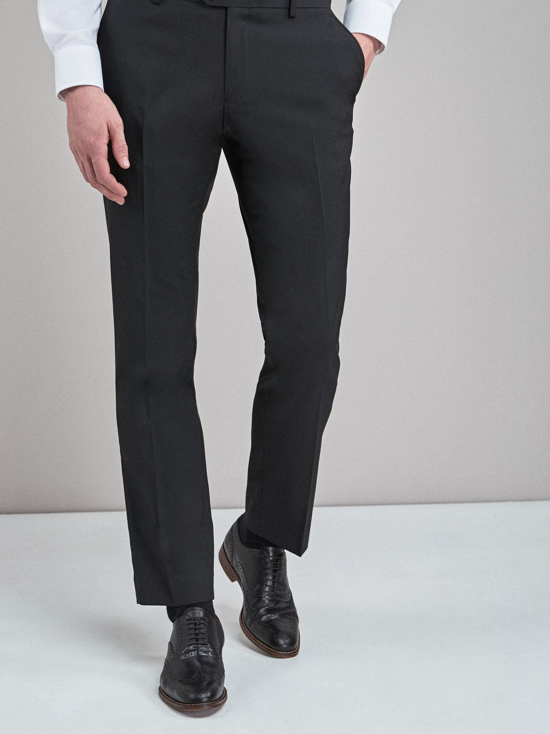 Zwart - Slim Fit - Chique stretchy broek