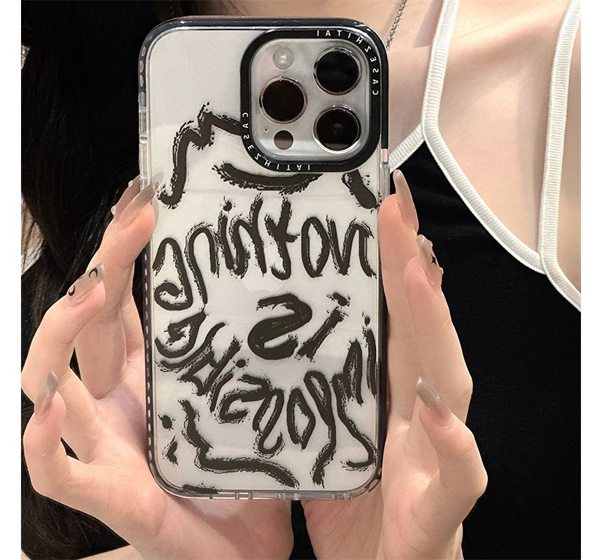 likamika - Telefoonhoesje met letters - iPhone 15 / 15 Plus / 15 Pro / 15 Pro Max / 14 / 14 Plus / 14 Pro / 14 Pro Max / 13 Pro Max / 13 Pro / 13 / 13 mini / 12 Pro Max / 12 Pro / 12 / 12 mini / 11 Pro Max / 11 Pro / 11