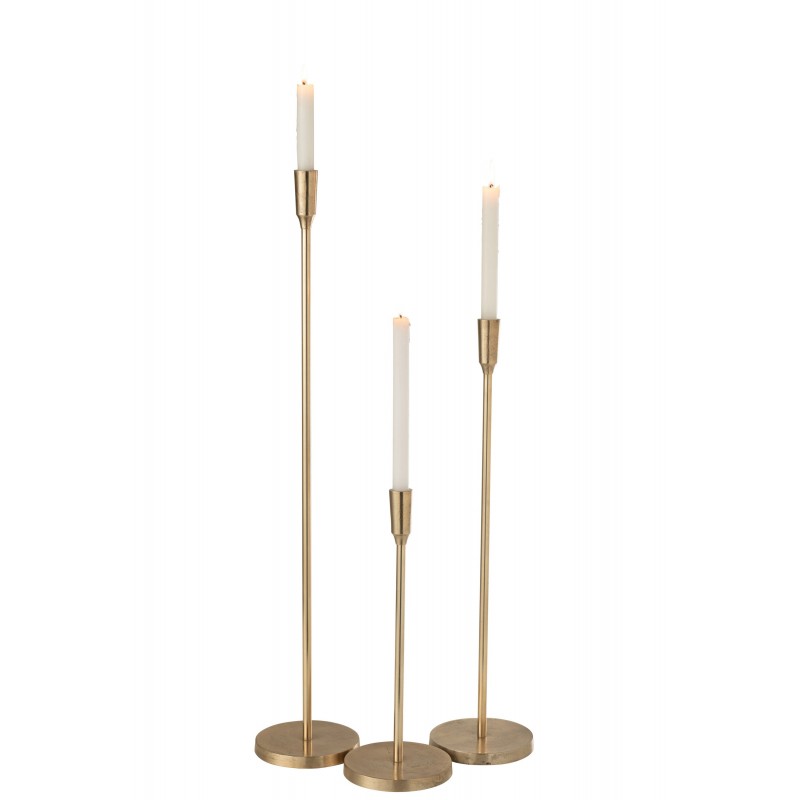 Chandelier en métal or 15x15x41cm