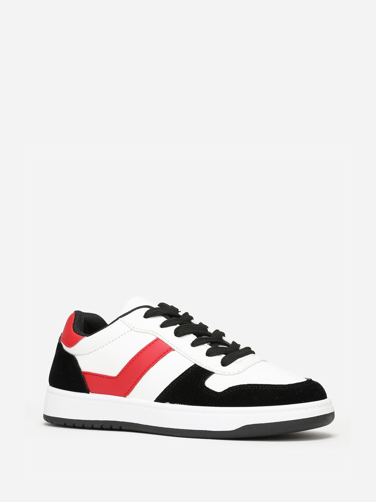 Baskets bi-matières- Noir