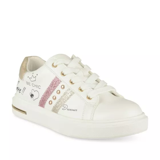 Baskets BLANC LOVELY SKULL