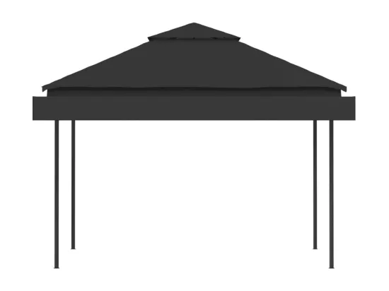 Belvédère et double toits étentus 3x3x2,75 m Anthracite 180g/m²