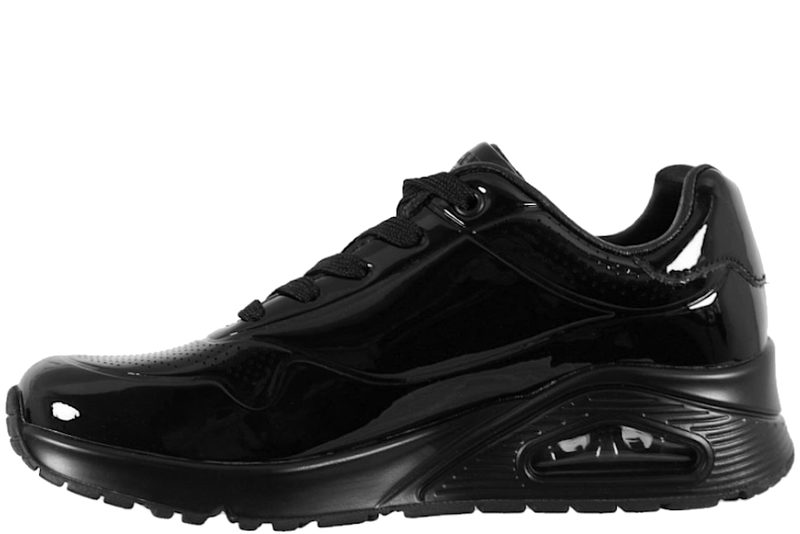 SKECHERS UNO-SHINY ONE SNEAKERS I SORT POLIDO