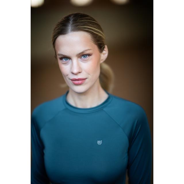 Shirt Equestrian Stockholm Dynamic Teal Blue Blauw