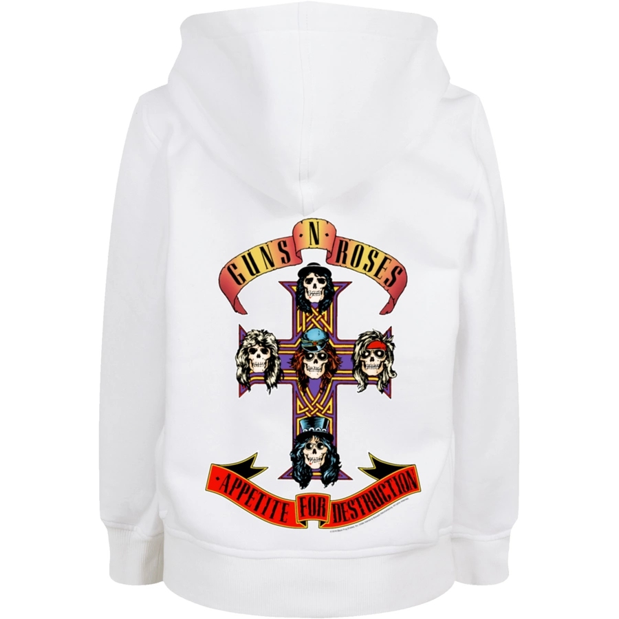 F4NT4STIC Basic Kids Hoodie Guns 'n' Roses Appetite For Destruction weiß