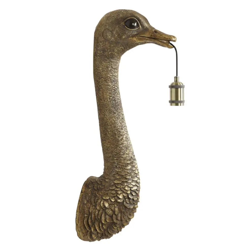 Wandlamp Ostrich - Brons - 25x19x72cm