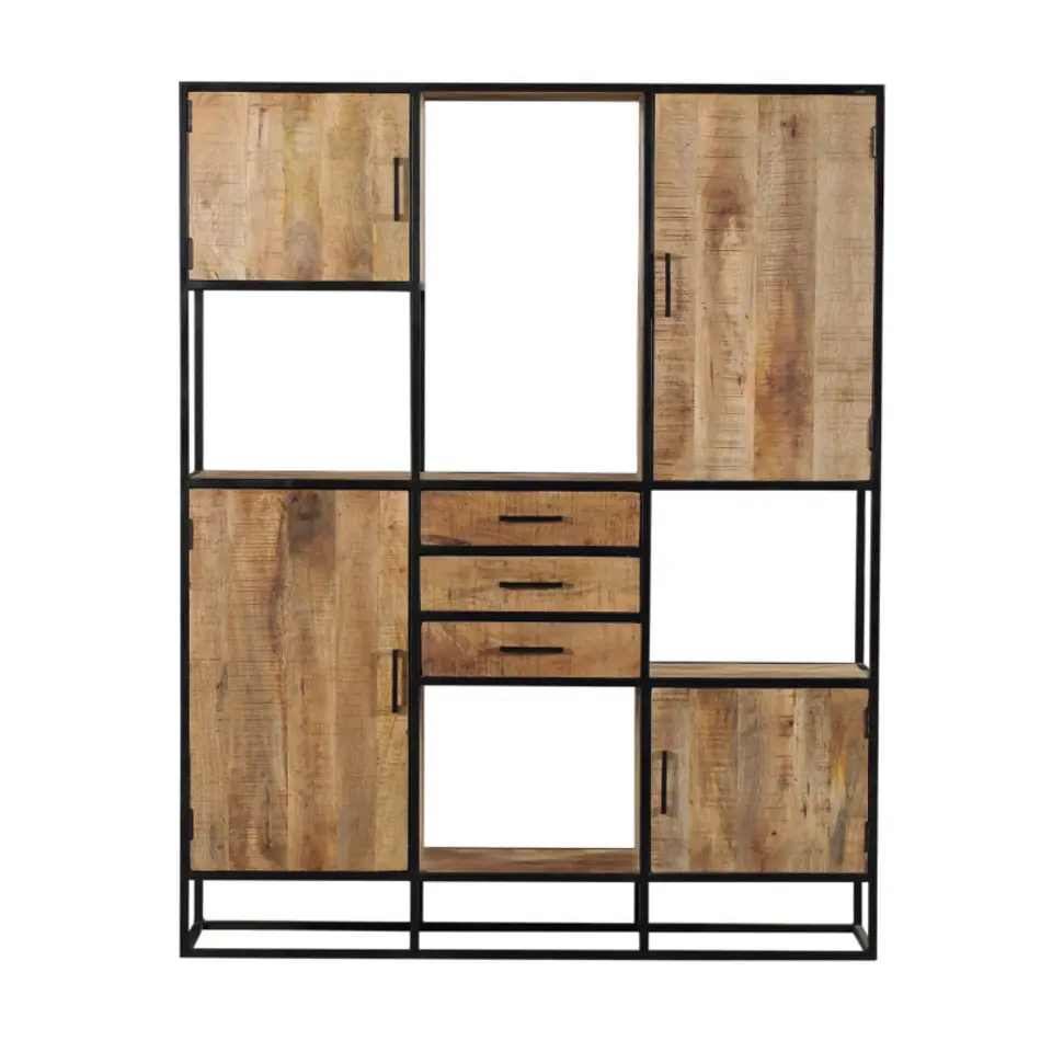 Furndea Morada vakkenkast xl industrieel naturel - 45x160x200 cm