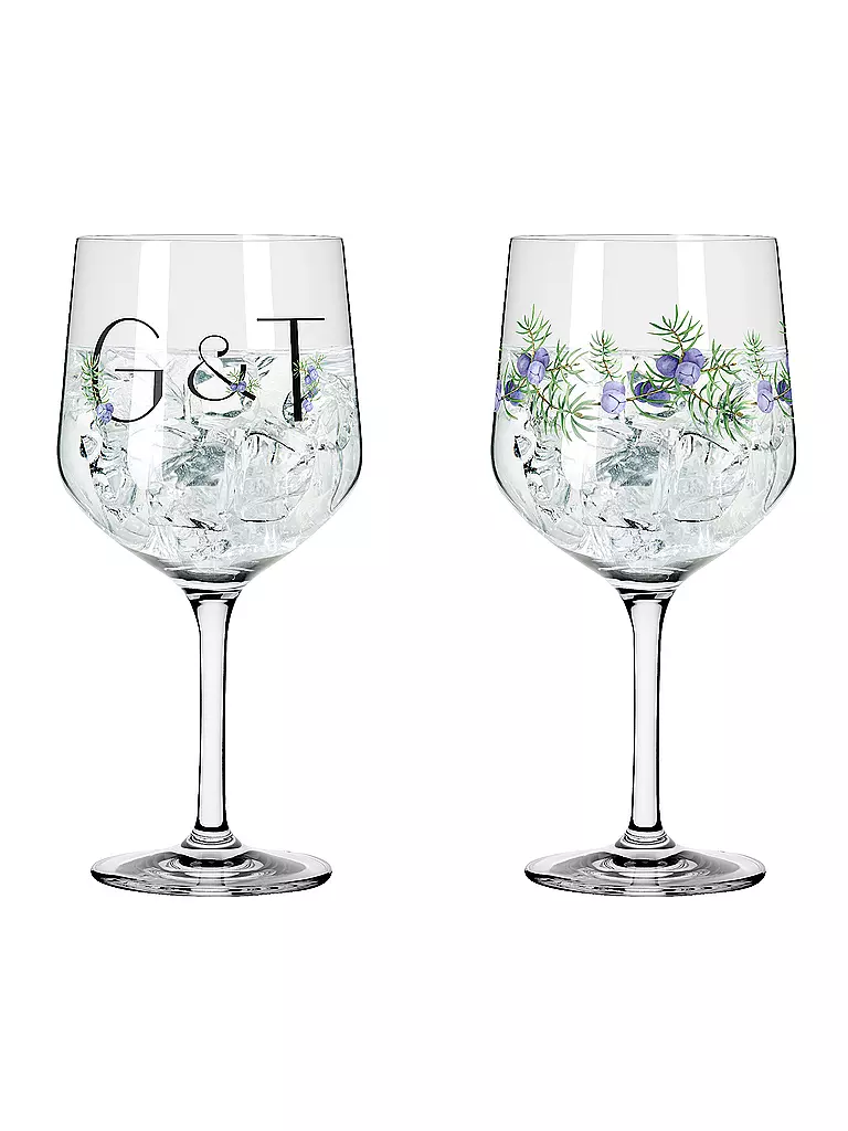 RITZENHOFF Gin Glas 2-er Set BOTANIC LIGHTS  #5 #6 Design Team bunt
