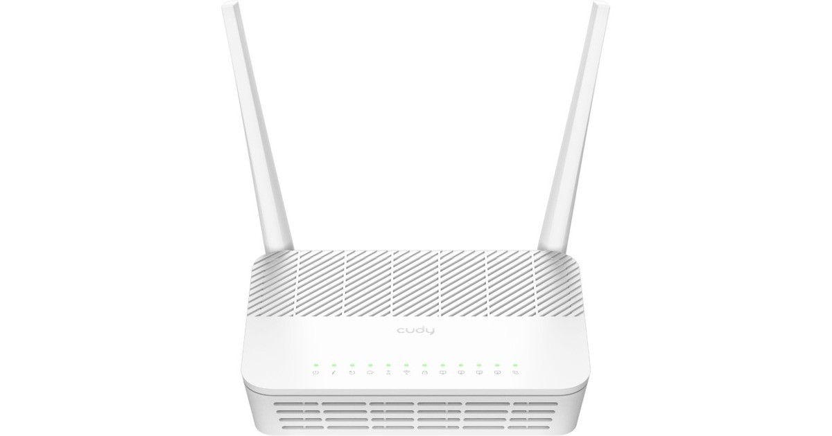 CudyAC1200 Wi-Fi VoIP GPON Router GP1200V mesh router  (Wit, EasyMesh R2)