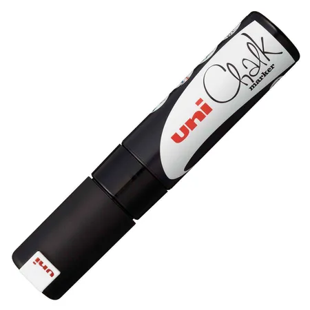 uni-ball Kreidemarker Uni Chalk PWE-8K, mit Keilspitze, schwarz