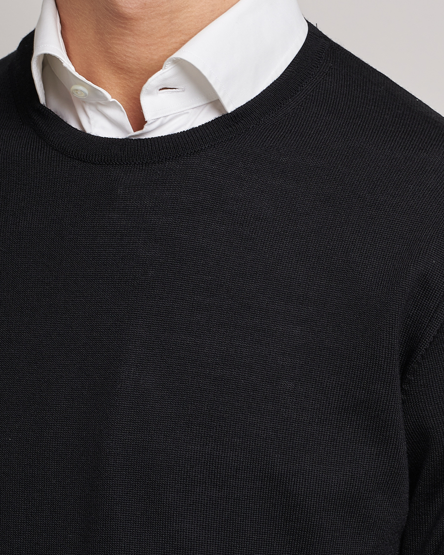 Stenströms Merino Crew Neck Black