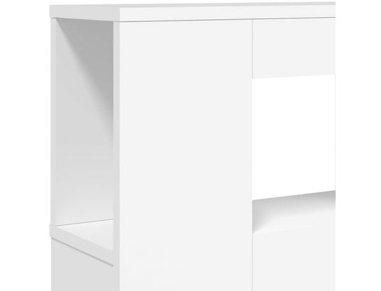 VIDAXL - Tête de lit à led blanc 200x18,5x103,5 cm bois d'ingénierie
