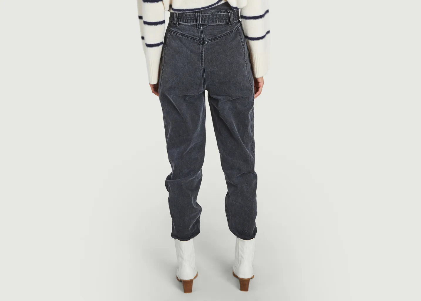 Jean mom teinté taille haute ceinturé Reino Suncoo