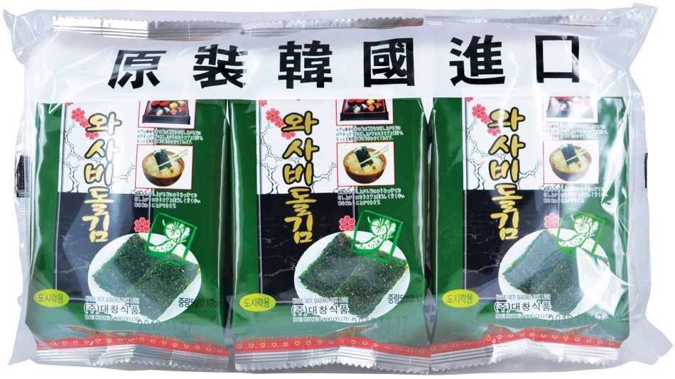 Dae Chang Koreaanse Zeewiersnack Wasabi Smaak 15g
