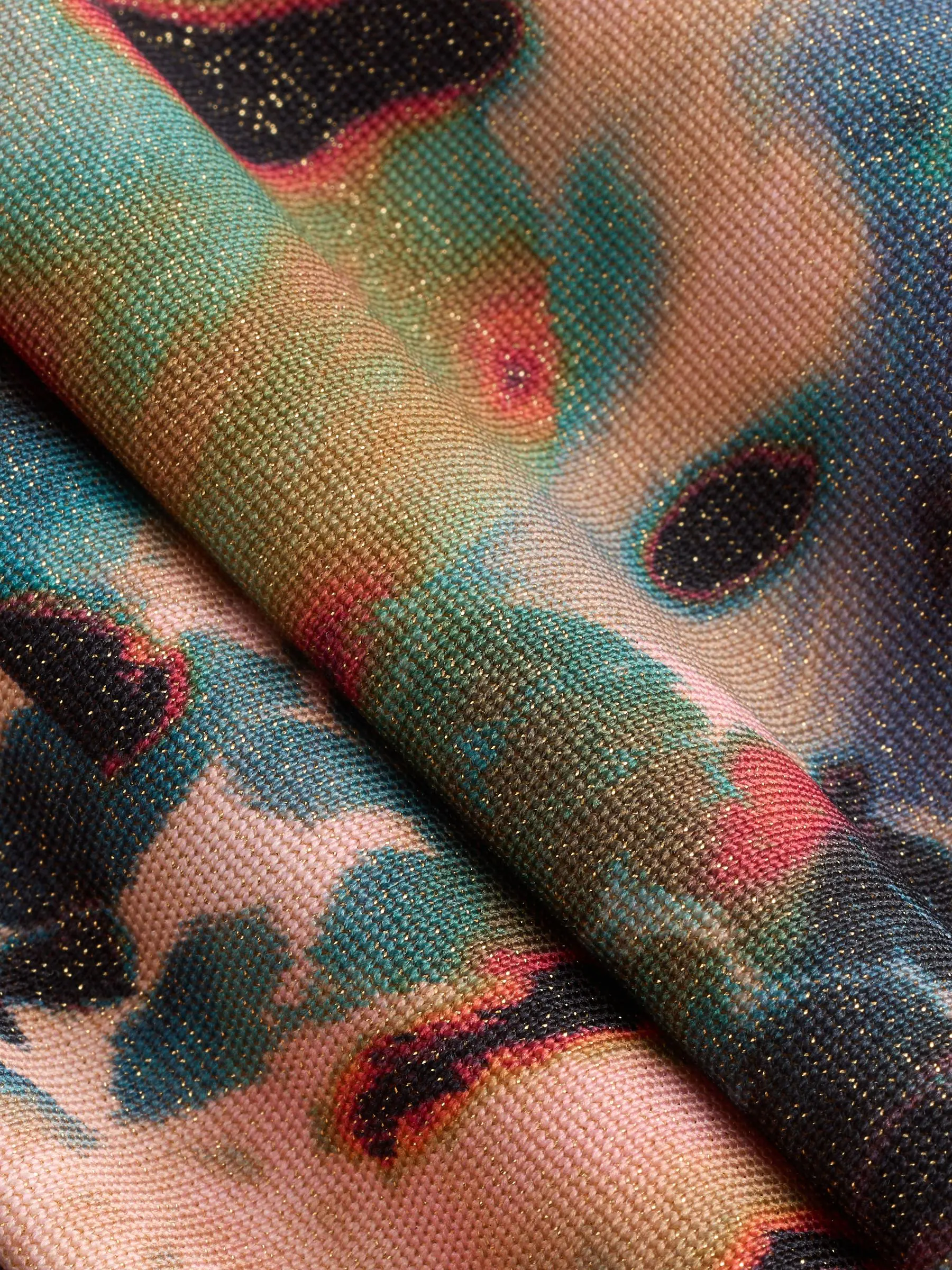 Blauwgroen/Roze Metallic Animal - Diepuitgesneden buikbedekkend badpak