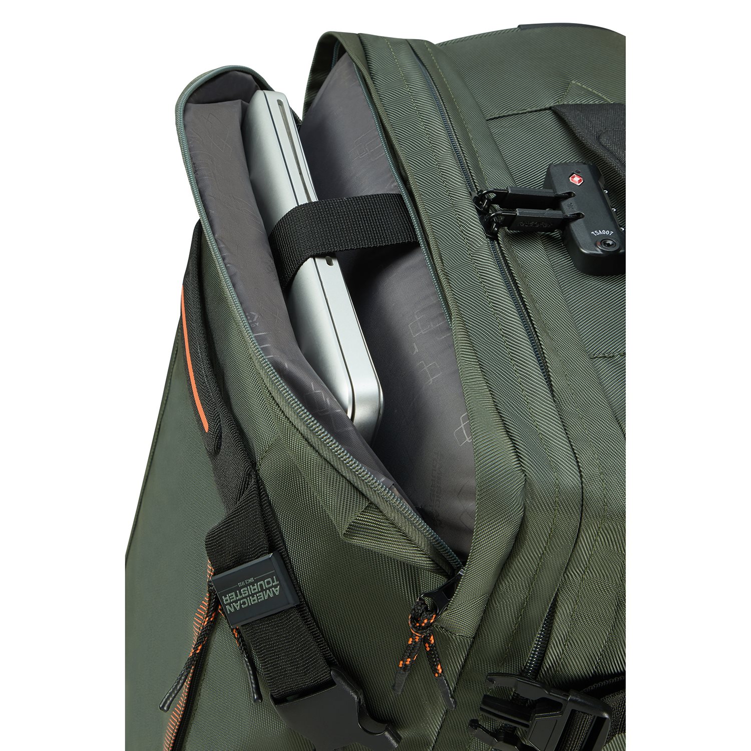 American Tourister Urban Track Duffle/Wheels Backpack dark khaki