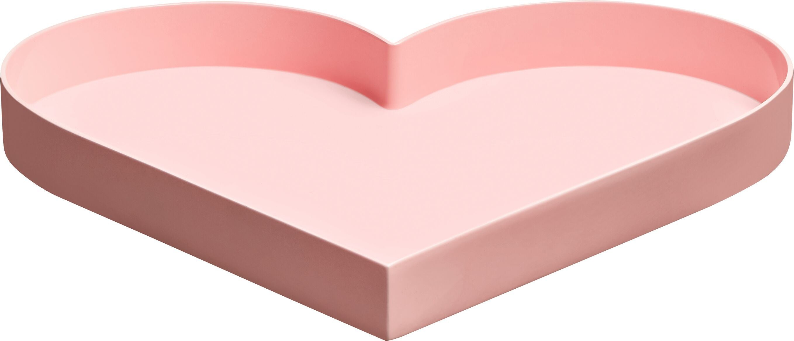 SE-ZIGERLI Platte Herz rosa - Rosa / B: 22.0 cm x T: 21.5 cm x H: 2.0 cm