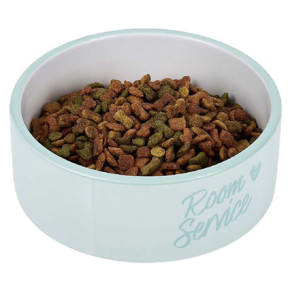 Gamelle ronde pour chien céramique bleu Ø16xH.6cm - 850 ml